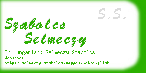 szabolcs selmeczy business card